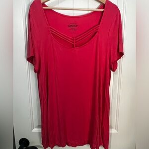 Torrid Women's Vibrant Pink Short Sleeve Top